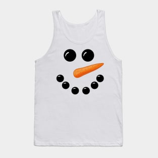 Snowman Face Cute Christmas Costume for Men Women Girls and Boys Tank Top